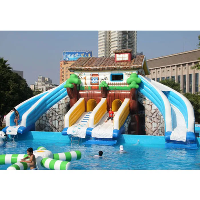 Великомасштабная коммерческая водная горка Тематический аквапарк - надувная водная горка из крокодиловой кожи с бассейном
Великомасштабная коммерческая водная горка Тематический аквапарк - надувная водная горка из крокодиловой кожи с бассейном