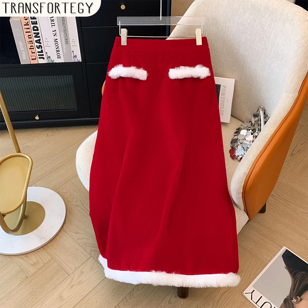 Plus-size women's winter casual skirt thickened warm red Christmas skirt loose comfortable women's clothing 2024 new large size
Plus-size women's winter casual skirt thickened warm red Christmas skirt loose comfortable women's clothing 2024 new large size