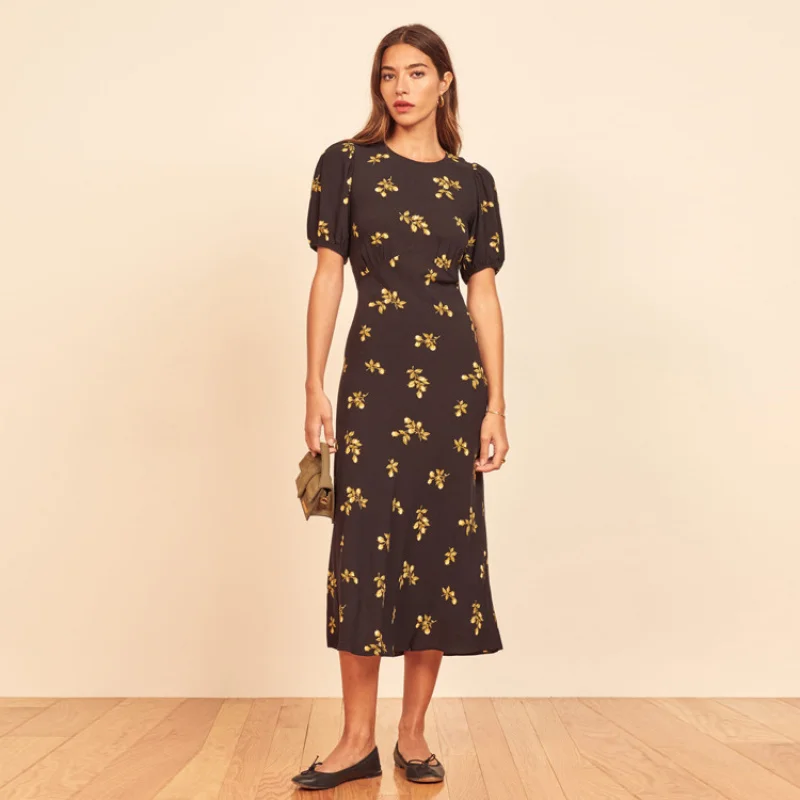 Spot Goods287 RefRayon Dress2025Summer New French Retro Style European and American Women's Fashion 
Spot Goods287 RefRayon Dress2025Summer New French Retro Style European and American Women's Fashion