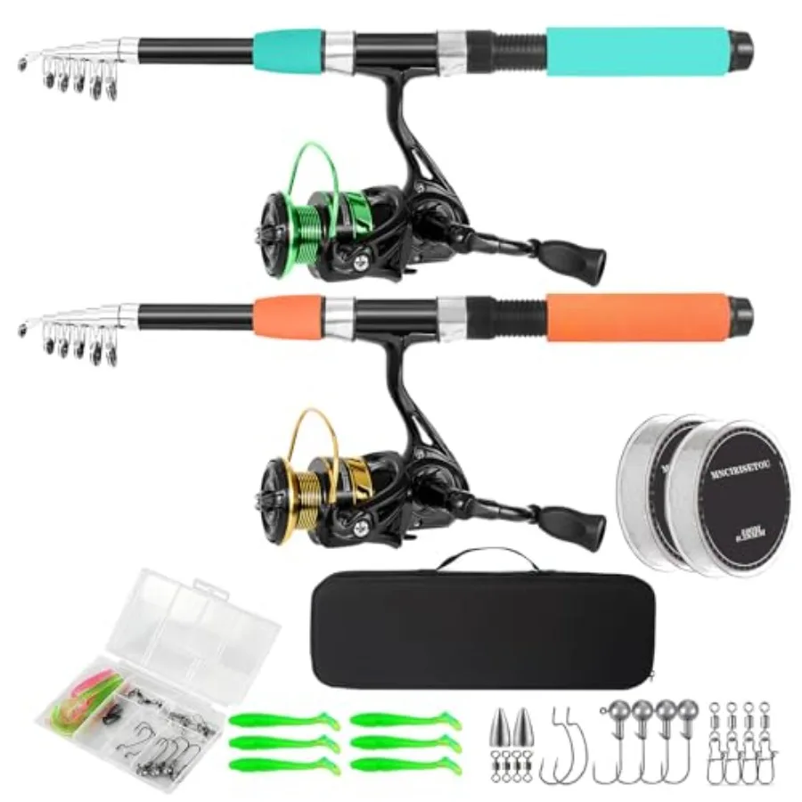 Telescopic Fishing Rod and Reel Combo Set, 2PCS Collapsible Fishing Poles, Fishing Kit with Spinning Reel, Travel Saltwater Fre
Telescopic Fishing Rod and Reel Combo Set, 2PCS Collapsible Fishing Poles, Fishing Kit with Spinning Reel, Travel Saltwater Fre