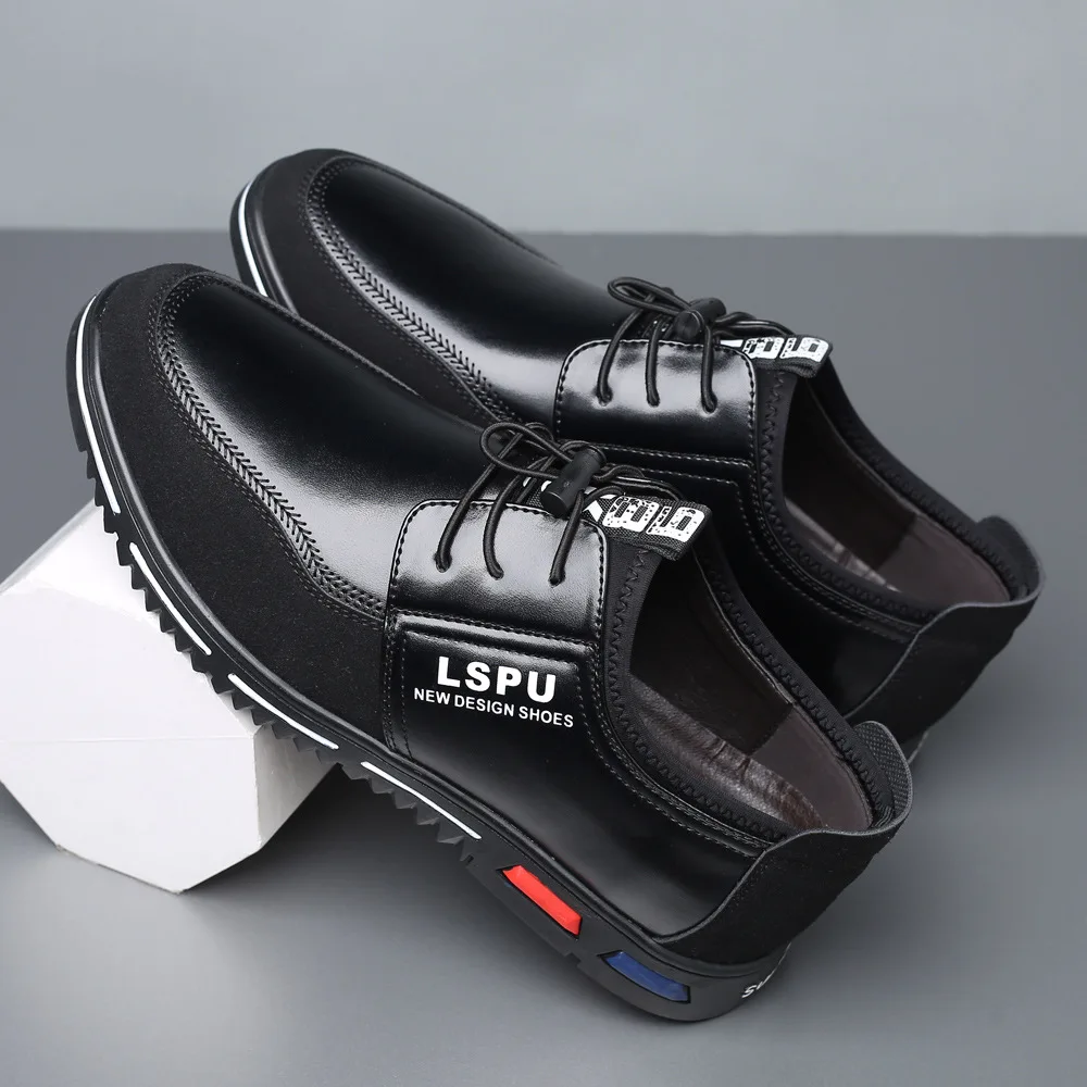 High Quality Big Size Casual Leather Shoes Men Business Fashion Men Leather Shoes Hot Sale Breathable Casual Men Shoes Black
High Quality Big Size Casual Leather Shoes Men Business Fashion Men Leather Shoes Hot Sale Breathable Casual Men Shoes Black