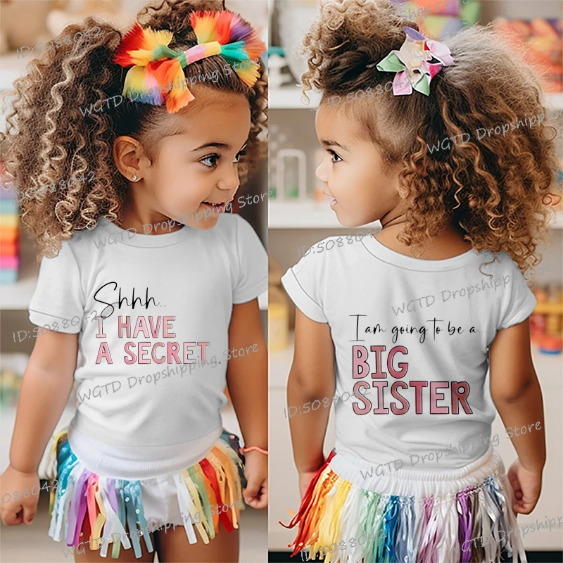 Big Sister T-Shirt "I Have A Secret I Am Going To Be A Big Sister" Girls Cotton Tshirts Fashion Gift Short Sleeve Kids Tops
Big Sister T-Shirt "I Have A Secret I Am Going To Be A Big Sister" Girls Cotton Tshirts Fashion Gift Short Sleeve Kids Tops