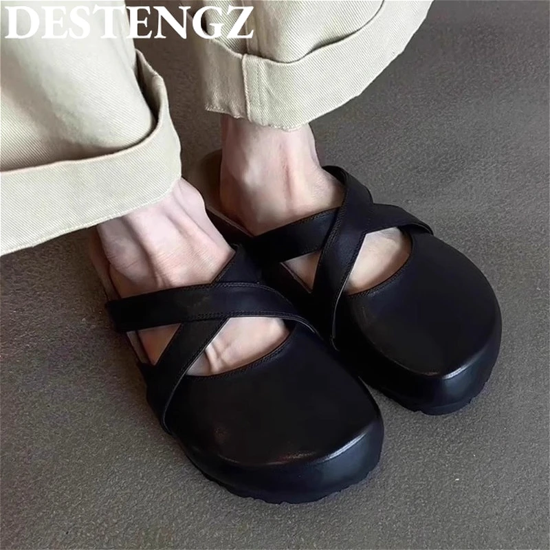 Flats Platform Slippers Women Sandals New Mules Shoes Casual Flip Flops 2025 Summer Shallow Walking Shoes Slides Sandalias Mujer
Flats Platform Slippers Women Sandals New Mules Shoes Casual Flip Flops 2025 Summer Shallow Walking Shoes Slides Sandalias Mujer
