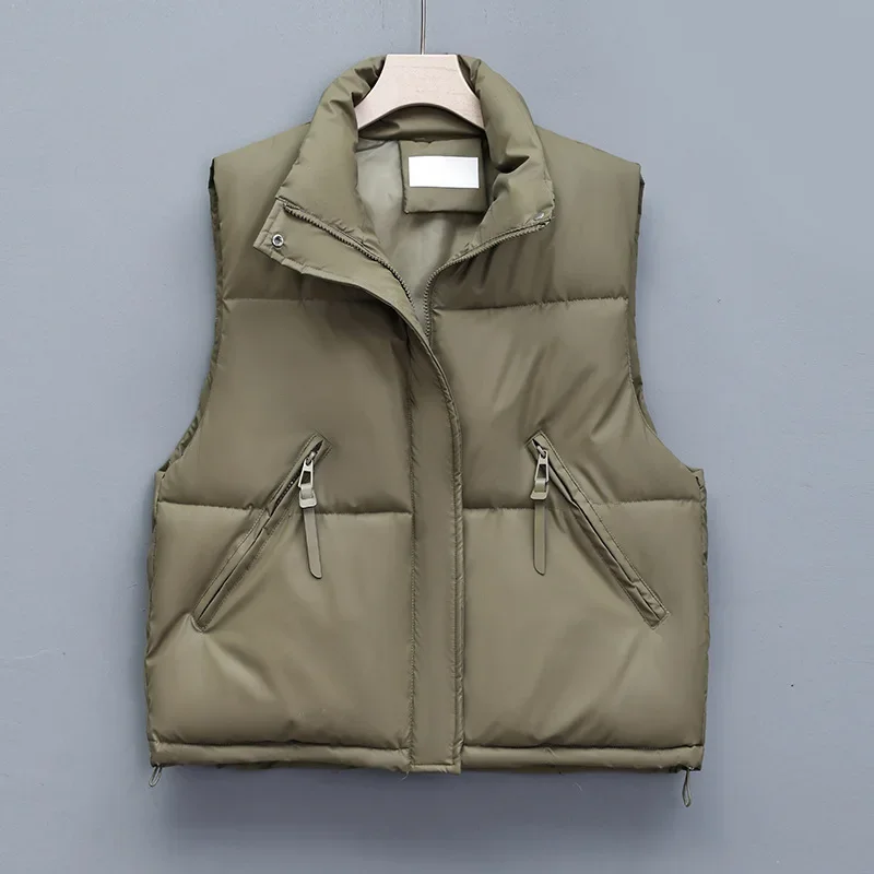 Autumn Winter Vests Cropped Jacket Women Cotton-padded Vest Sleeveless Cardigan Warm Streetwear Zipper Tank Tops Outerwear Coats
Autumn Winter Vests Cropped Jacket Women Cotton-padded Vest Sleeveless Cardigan Warm Streetwear Zipper Tank Tops Outerwear Coats