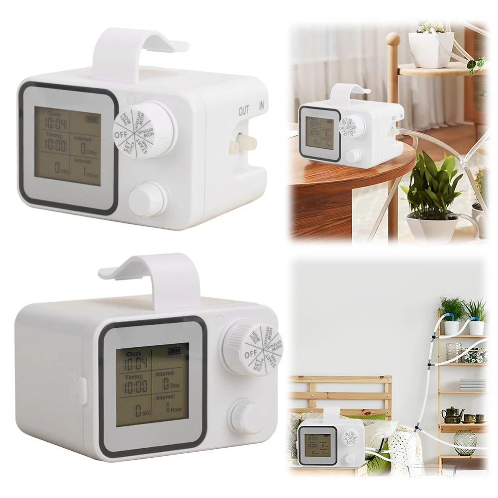 Potted Plants Self Watering System with Water Timer Automatic Drip Irrigation Kit LCD Display for Indoor/Outdoor Potted Plants
Potted Plants Self Watering System with Water Timer Automatic Drip Irrigation Kit LCD Display for Indoor/Outdoor Potted Plants