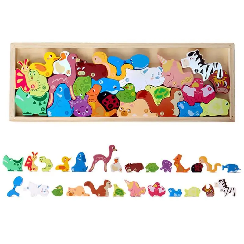 Kid Toys Wooden 3d Puzzle Wooden Animal Learning Cartoon Animal Intelligence Jigsaw Puzzle Toys For Children Educational Toys
Kid Toys Wooden 3d Puzzle Wooden Animal Learning Cartoon Animal Intelligence Jigsaw Puzzle Toys For Children Educational Toys