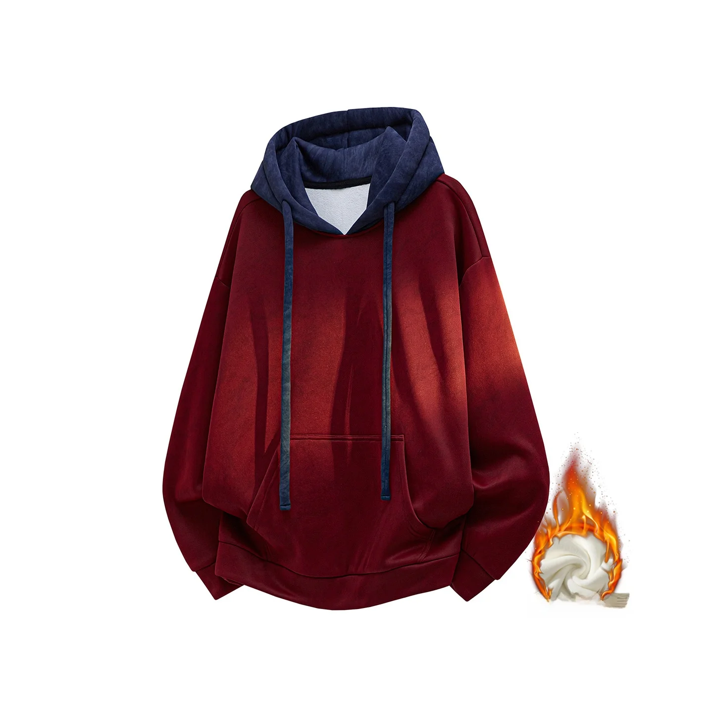 Lucky Year Red Hoodie Thickened Fleece Loose Fit Casual Style Color Block Men's Sweatshirt Fashionable Autumn Winter Streetwear
Lucky Year Red Hoodie Thickened Fleece Loose Fit Casual Style Color Block Men's Sweatshirt Fashionable Autumn Winter Streetwear
