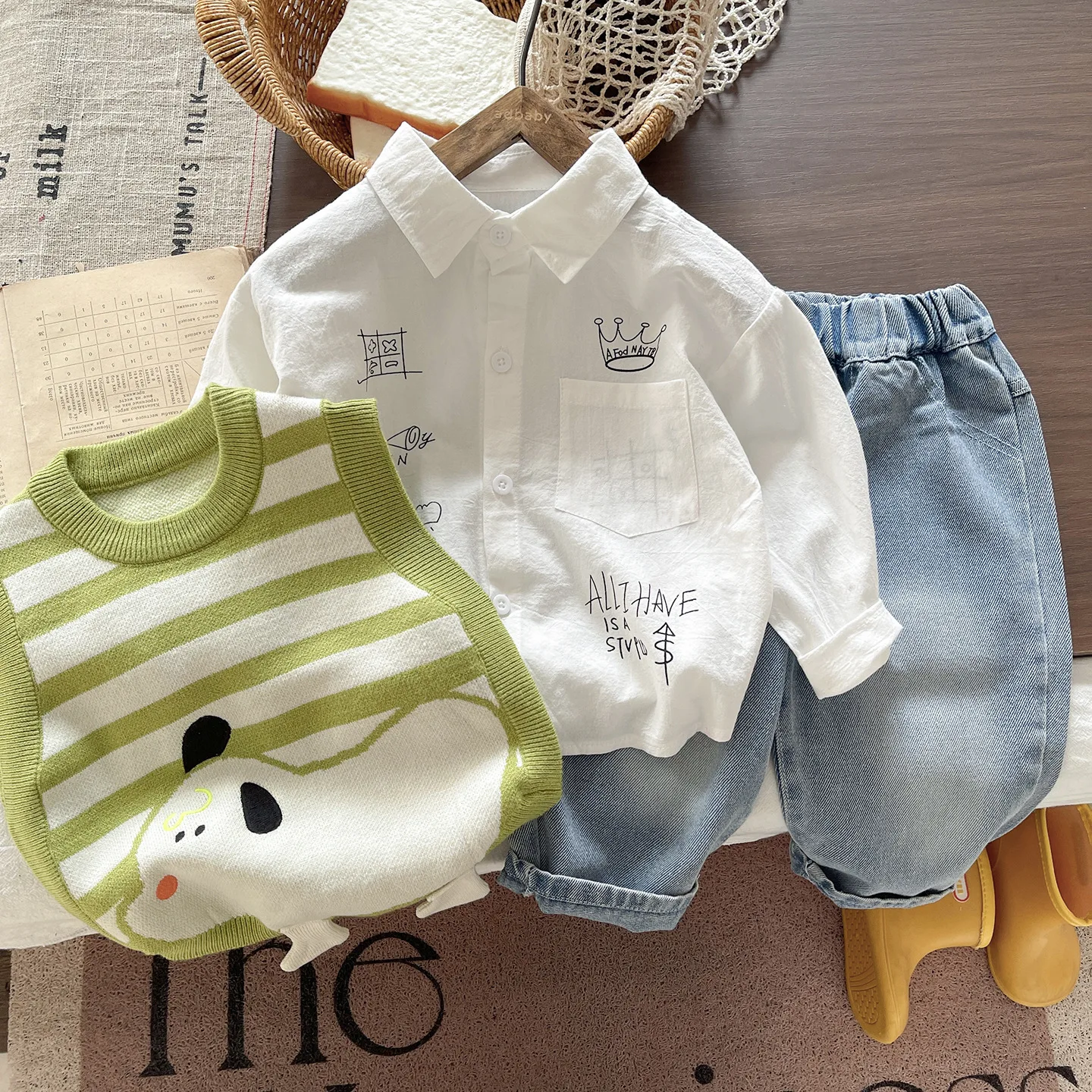 Boys Clothes Sets Spring Autumn Children Knitted Vest Shirts Pants 3pcs Casual Suit For Baby Outfits Kids Tracksuits Toddler 5Y
Boys Clothes Sets Spring Autumn Children Knitted Vest Shirts Pants 3pcs Casual Suit For Baby Outfits Kids Tracksuits Toddler 5Y