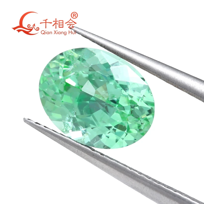 Lab Created Mint Green color Sapphire oval Cut Loose Gemstone Minor Cracks Inclusions corundum loose stone GRC certificate
Lab Created Mint Green color Sapphire oval Cut Loose Gemstone Minor Cracks Inclusions corundum loose stone GRC certificate
