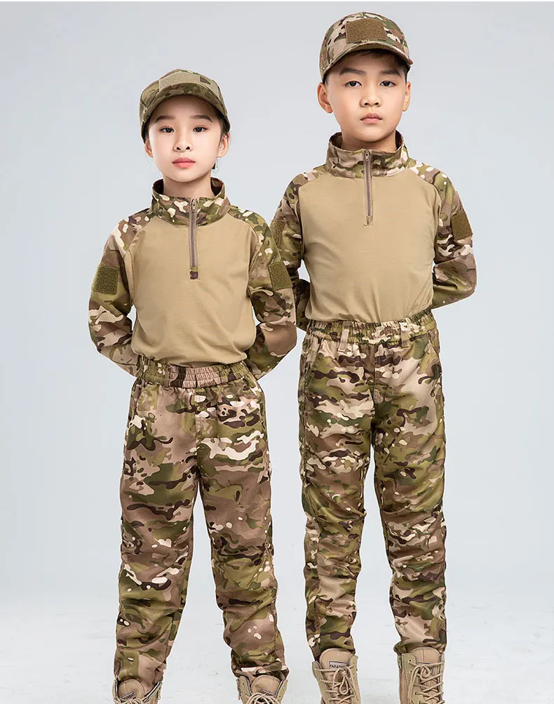 Kids Boys Tactical Uniform Long Sleeve Children Camouflage Combat Shirt Pants Set Airsoft Training Hunting Clothes
Kids Boys Tactical Uniform Long Sleeve Children Camouflage Combat Shirt Pants Set Airsoft Training Hunting Clothes
