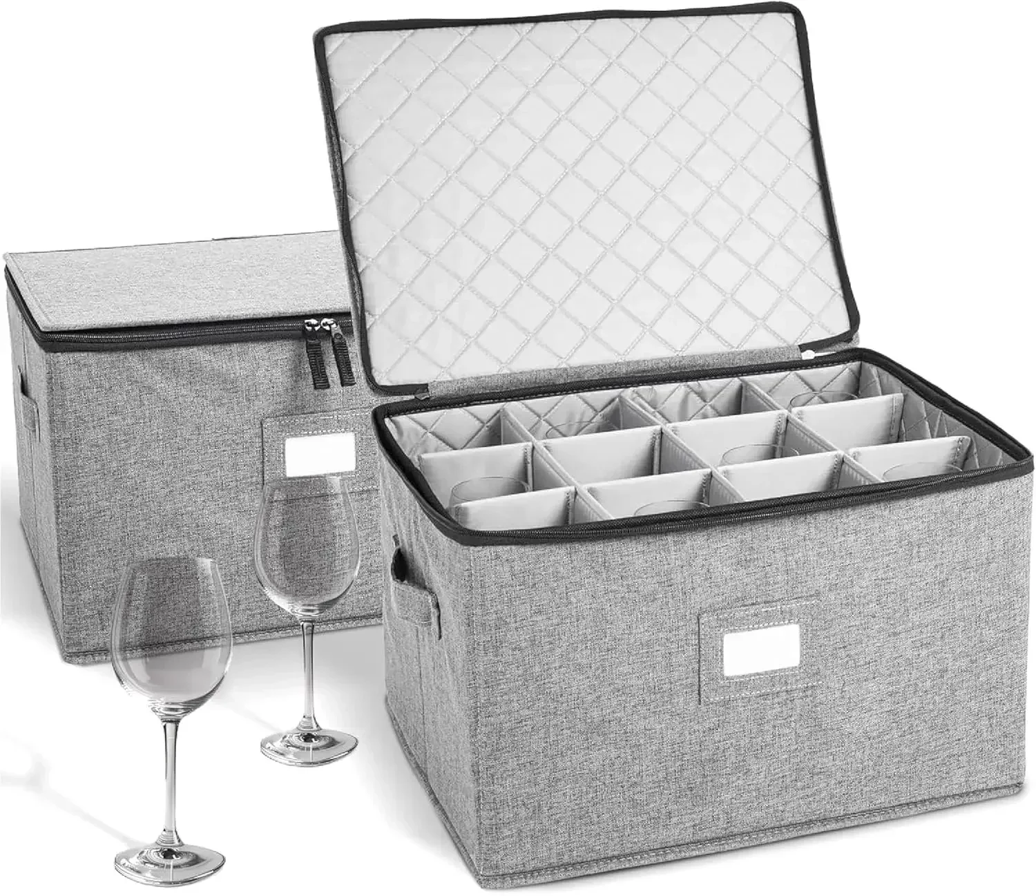 Wine Glass Storage Containers, Hard Shell Organizer for Stemware and Glassware Sets, Stackable Wine Glass Storage Box with Divid
Wine Glass Storage Containers, Hard Shell Organizer for Stemware and Glassware Sets, Stackable Wine Glass Storage Box with Divid