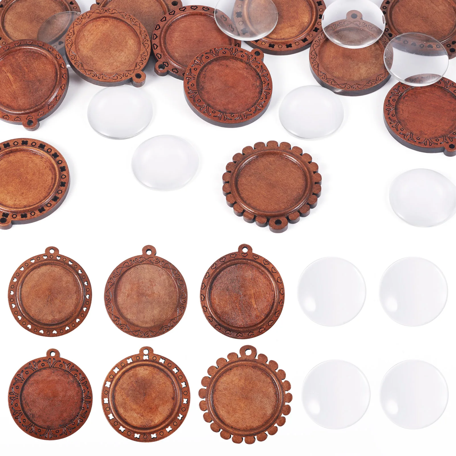 1 Set DIY Flat Round Wooden Tray Pendant Making Kits for MakinG DIY Jewelry Necklace Earring Accessories
1 Set DIY Flat Round Wooden Tray Pendant Making Kits for MakinG DIY Jewelry Necklace Earring Accessories