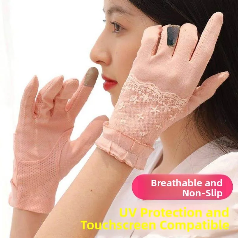 Women's Summer Thin Sun Protection Gloves Driving Cycling Anti-UV Anti-Slip Hand Protection Breathable Cotton Gloves
Women's Summer Thin Sun Protection Gloves Driving Cycling Anti-UV Anti-Slip Hand Protection Breathable Cotton Gloves