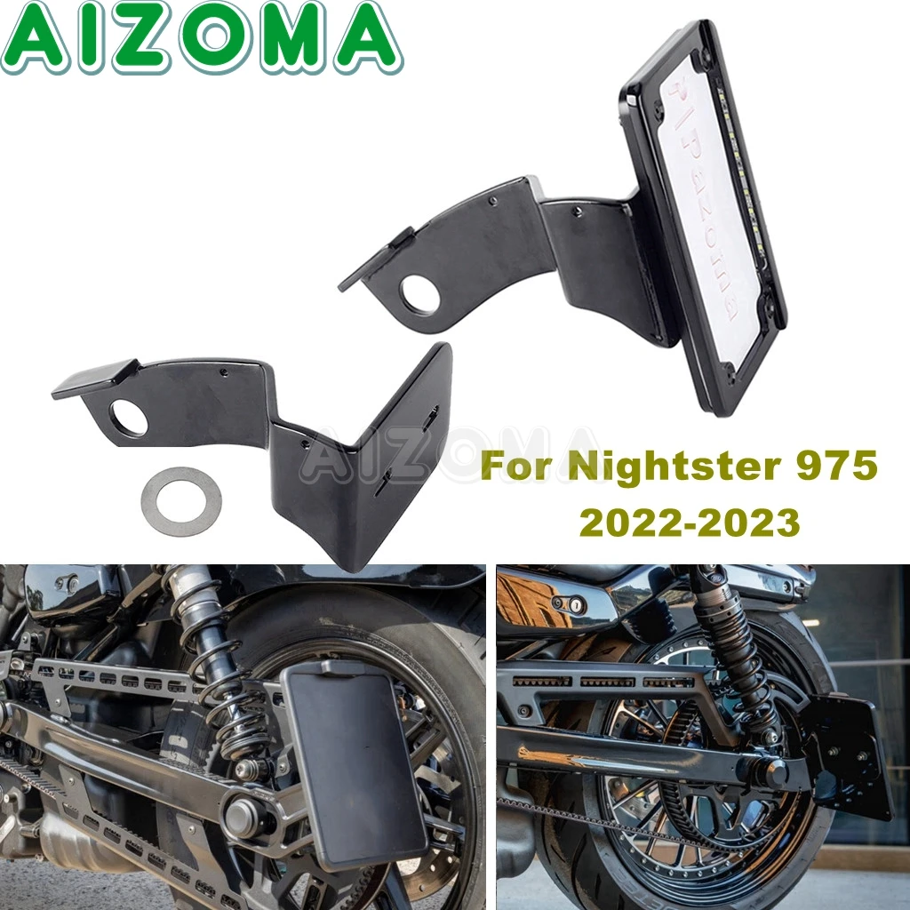 2022 2023 для Harley Nightster 975 RH975 боковое Крепление держатель номерного знака Кронштейн с фотолампой аксессуары для мотоциклов Часть
2022 2023 для Harley Nightster 975 RH975 боковое Крепление держатель номерного знака Кронштейн с фотолампой аксессуары для мотоциклов Часть
