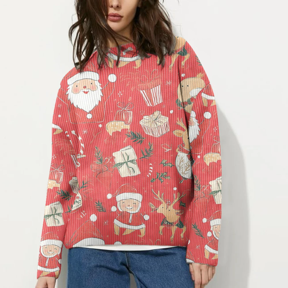 New Arrivals Men's and Women's Warm Pullovers Unisex Christmas Theme Sweater Comfortable Fabric Santa Claus Printed Red
New Arrivals Men's and Women's Warm Pullovers Unisex Christmas Theme Sweater Comfortable Fabric Santa Claus Printed Red