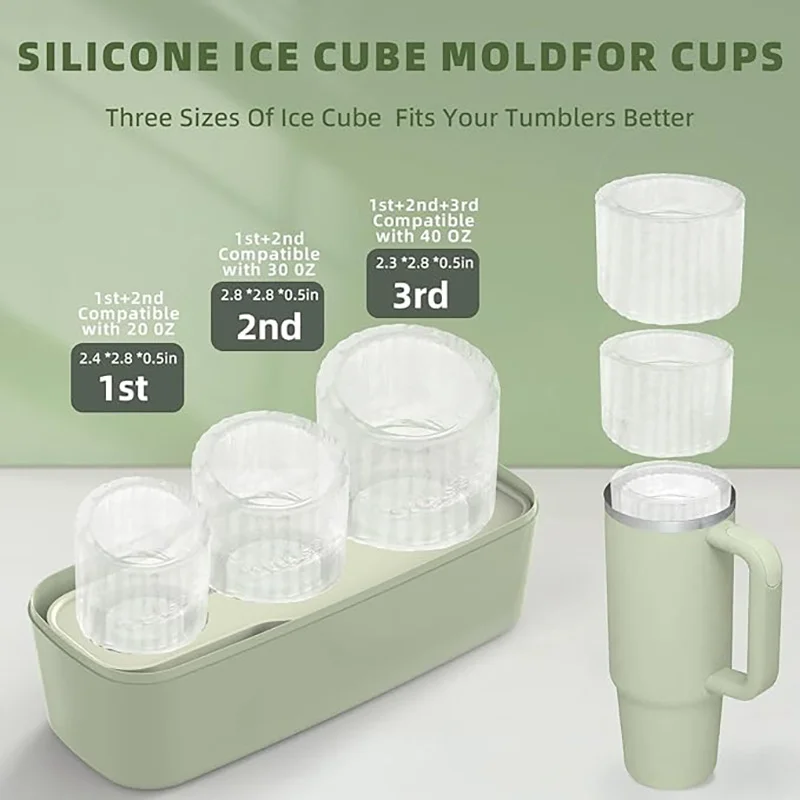 Cube Tray Cube Mold for 30-40 Oz Tumblers Hollow Cylinder Silicone Release Silicone 3 in 1 Cream Tubs Morden
Cube Tray Cube Mold for 30-40 Oz Tumblers Hollow Cylinder Silicone Release Silicone 3 in 1 Cream Tubs Morden