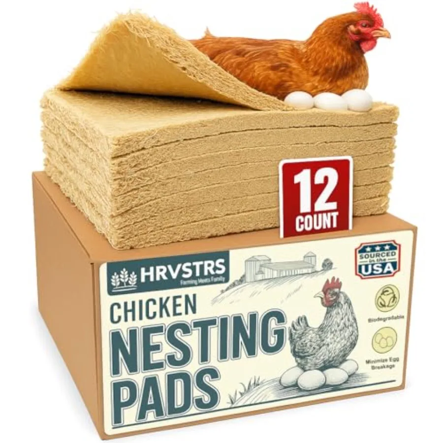 Chicken Nesting Pads for Chicken Coop Accessories - 12 Pack - USA Aspen - Professional Grade Excelsior Bedding Easy Clean Up -
Chicken Nesting Pads for Chicken Coop Accessories - 12 Pack - USA Aspen - Professional Grade Excelsior Bedding Easy Clean Up -