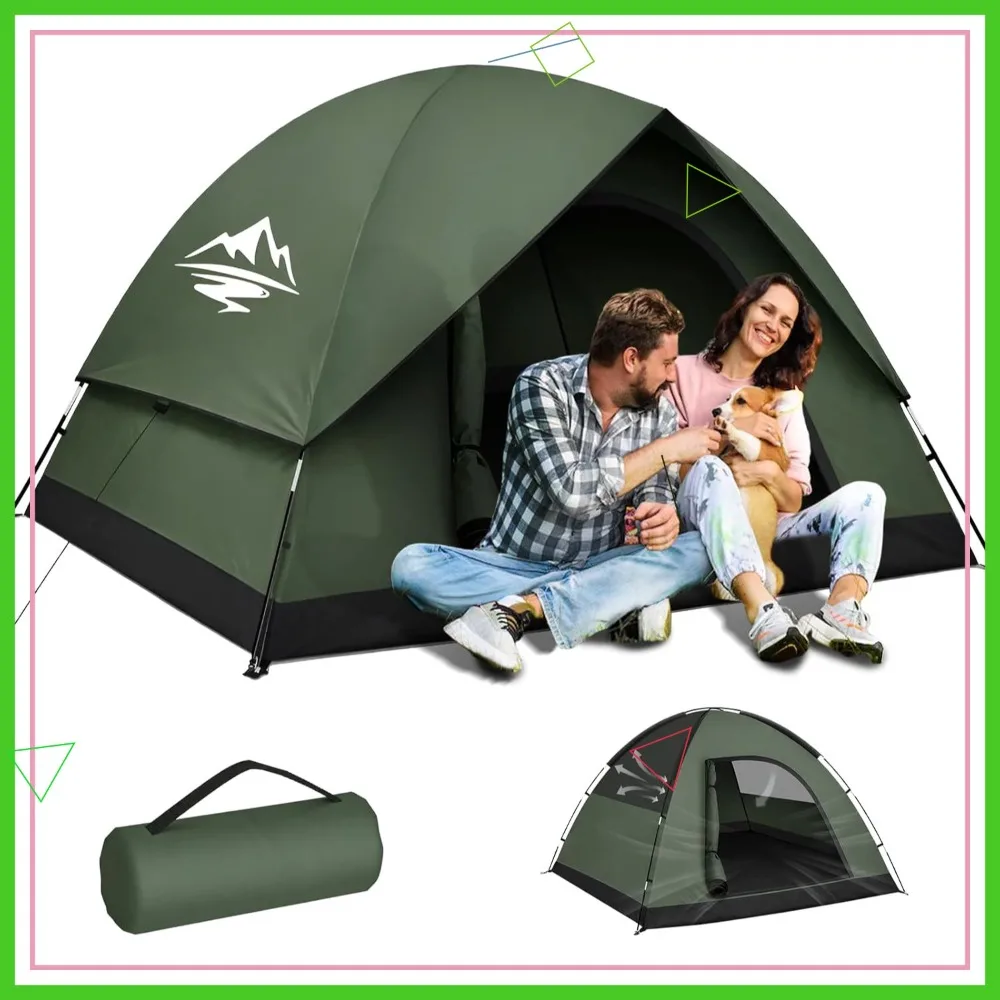 2/3 Person Waterproof Windproof Camping Tent with Rainfly, Easy Setup Portable Dome Tent for Outdoor Hiking Backpacking
2/3 Person Waterproof Windproof Camping Tent with Rainfly, Easy Setup Portable Dome Tent for Outdoor Hiking Backpacking