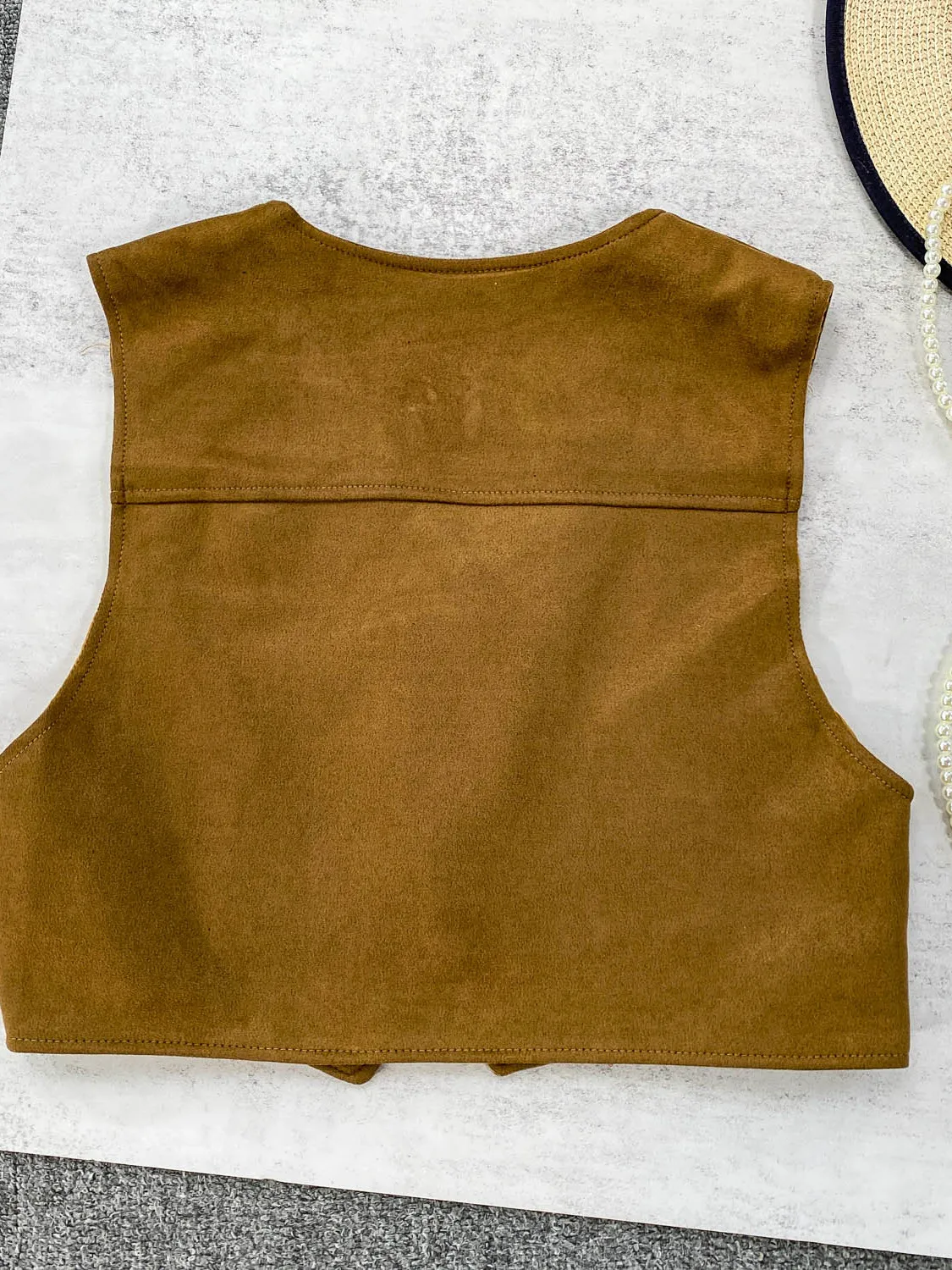 Retro Brown Deer Suede Vest Women's Summer Waist Belt Slimming ort V-ne Top Commute Sle Other Material 00%
Retro Brown Deer Suede Vest Women's Summer Waist Belt Slimming ort V-ne Top Commute Sle Other Material 00%