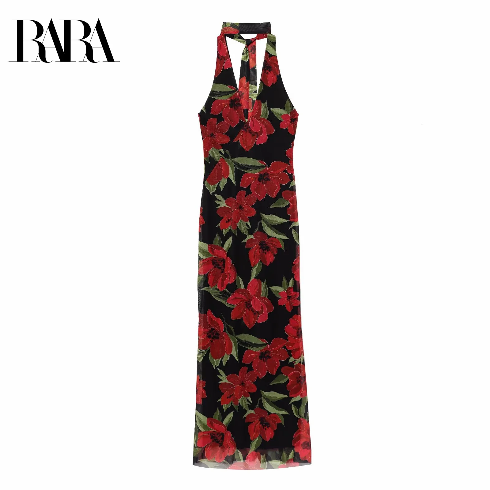 RARA2025 Summer Women's New Sleeveless Casual Fashion Slim Fit Backless Printed Silk Mesh V-neck Midi Dress
RARA2025 Summer Women's New Sleeveless Casual Fashion Slim Fit Backless Printed Silk Mesh V-neck Midi Dress