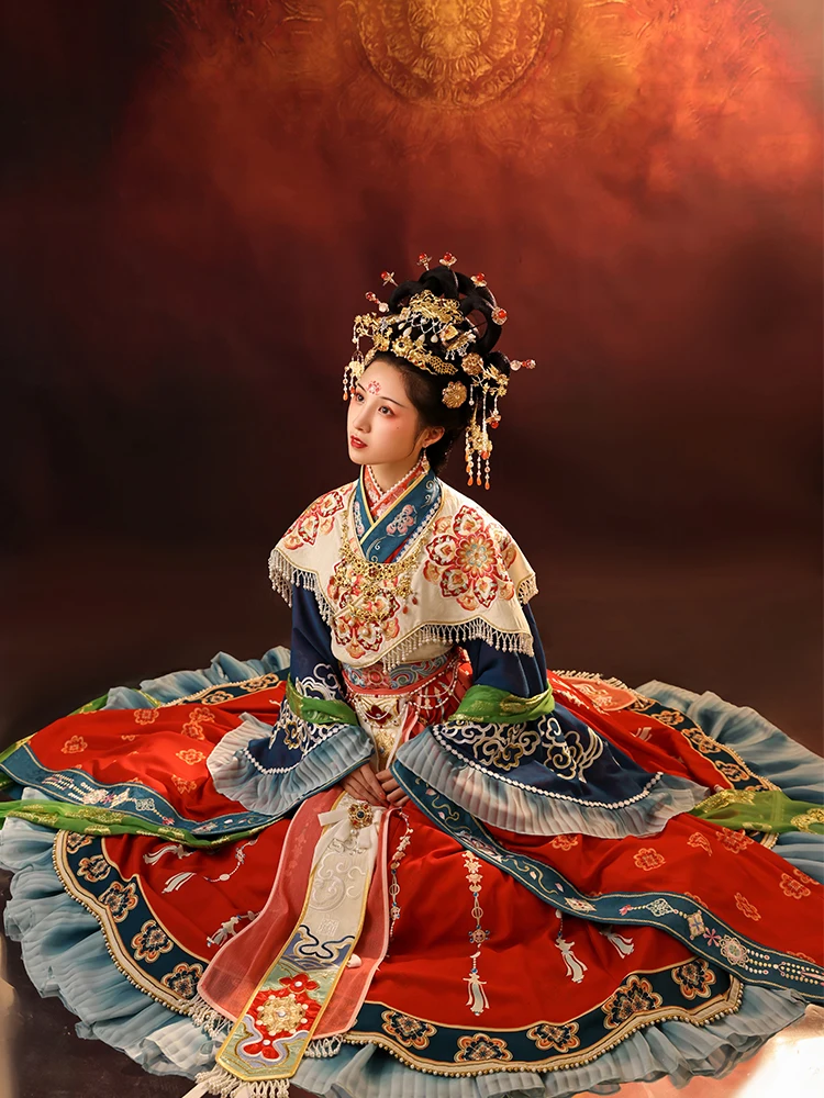 Оригинальный женский традиционный костюм Hanfu с вышивкой Heavy Industry Cloud oulder Godd Sle, чистая электронная коммерция, полиэстер F...
Оригинальный женский традиционный костюм Hanfu с вышивкой Heavy Industry Cloud oulder Godd Sle, чистая электронная коммерция, полиэстер F...