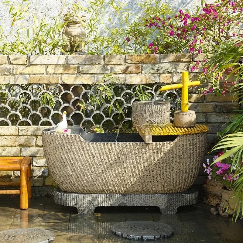 Z1New Chinese-style courtyard garden flowing water fish pond outdoor decoration circulating water, living room lucky ornament
Z1New Chinese-style courtyard garden flowing water fish pond outdoor decoration circulating water, living room lucky ornament