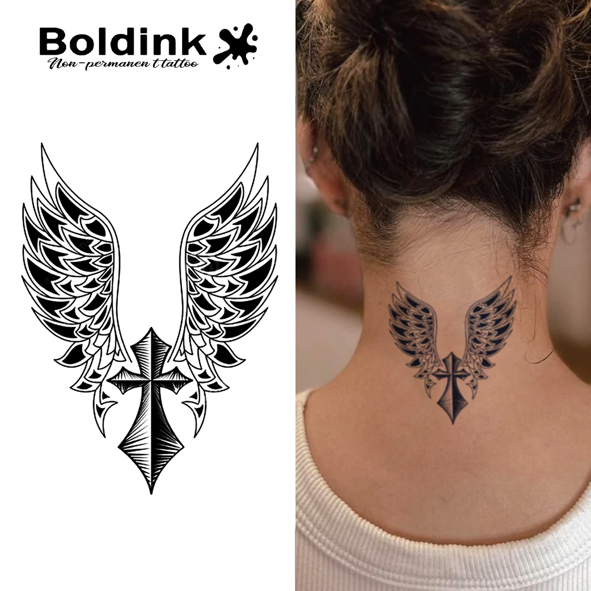 Временная татуировка «Крылья креста Boldink», «Лежи до 15 дней», новая технология, волшебная водонепроницаемая полуперманентная наклейка.
Временная татуировка «Крылья креста Boldink», «Лежи до 15 дней», новая технология, волшебная водонепроницаемая полуперманентная наклейка.