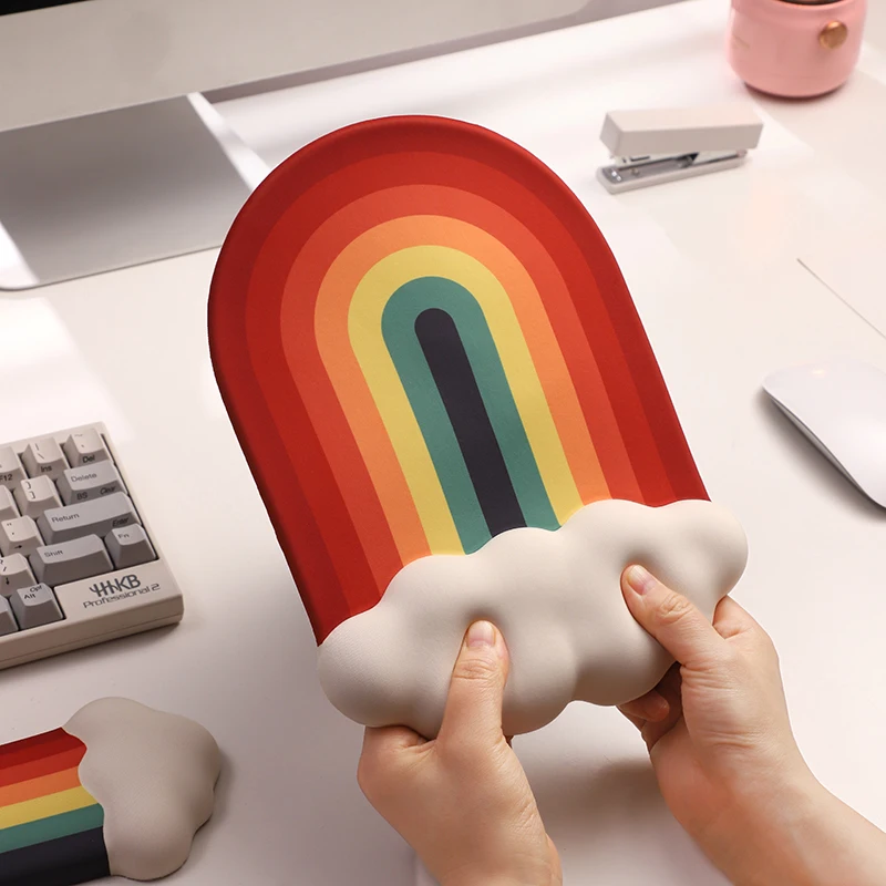 Creative Cloud Rainbow Silicone Wrist Pad Mouse Pad Memory Cotton Keyboard Hand Mouse Cute Girl Office
Creative Cloud Rainbow Silicone Wrist Pad Mouse Pad Memory Cotton Keyboard Hand Mouse Cute Girl Office