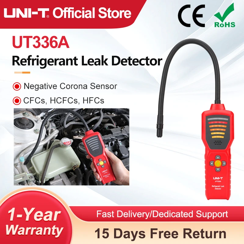 UNI-T Refrigerant Gas Leak Detector UT336A Air Conditioning HVAC Refrigerant Leak Detector CFC HFC HCFC HC HFO Gas Tester
UNI-T Refrigerant Gas Leak Detector UT336A Air Conditioning HVAC Refrigerant Leak Detector CFC HFC HCFC HC HFO Gas Tester