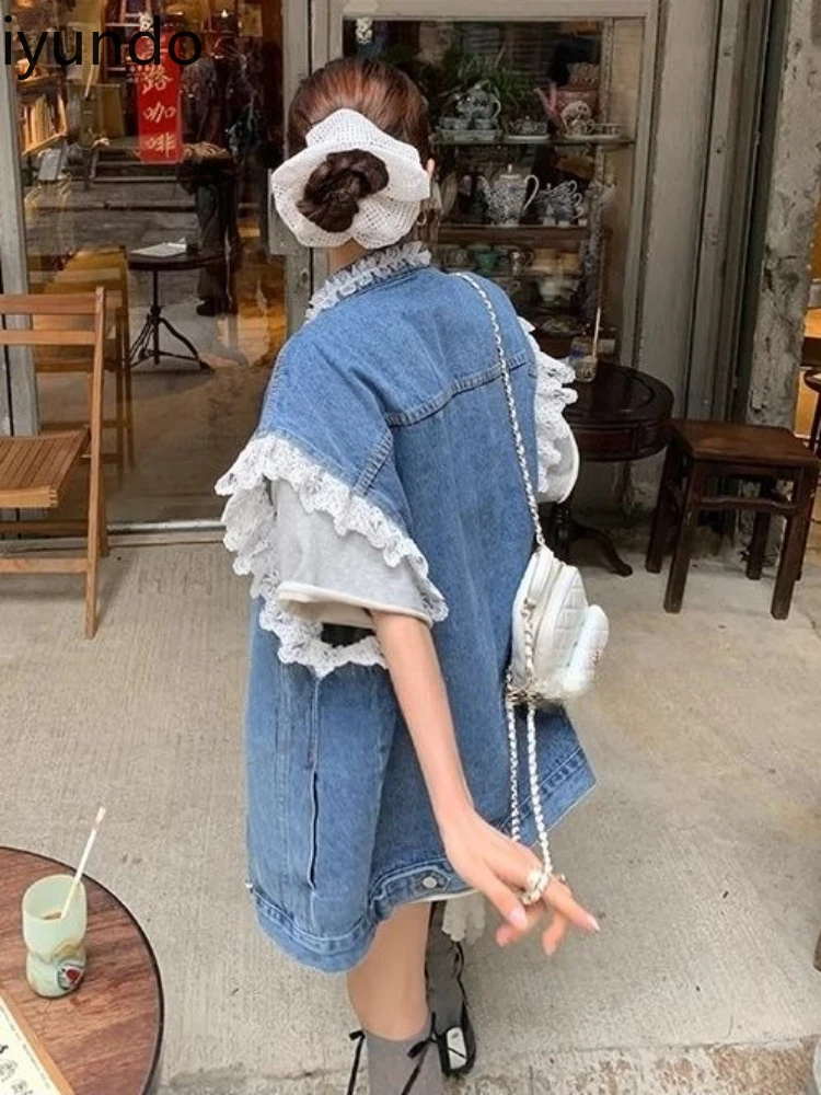 2025 New Women's Floral Lace Denim Jacket - Loose Vintage Western Vest Blazer - Summer Lightweight Casual Tops for Women
2025 New Women's Floral Lace Denim Jacket - Loose Vintage Western Vest Blazer - Summer Lightweight Casual Tops for Women
