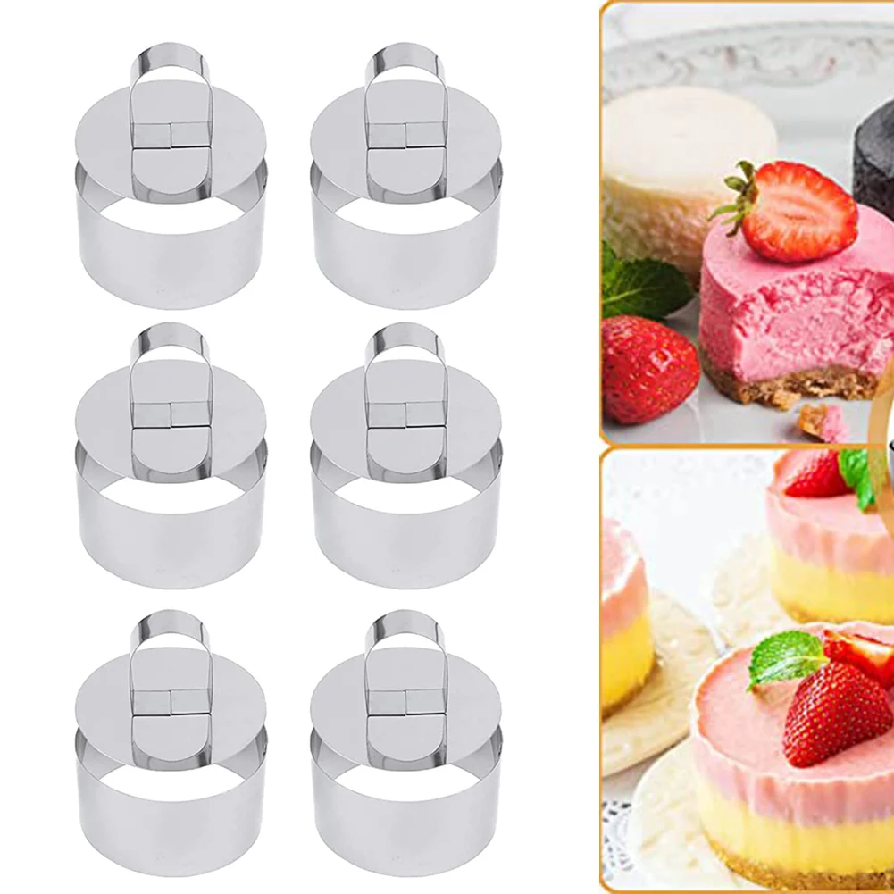 6pcs Stainless Steel 3D Round Cake For DIY Bakeware Cake Cupcake Salad Dessert Die Mousse Ring Cake Decorting Tool
6pcs Stainless Steel 3D Round Cake For DIY Bakeware Cake Cupcake Salad Dessert Die Mousse Ring Cake Decorting Tool