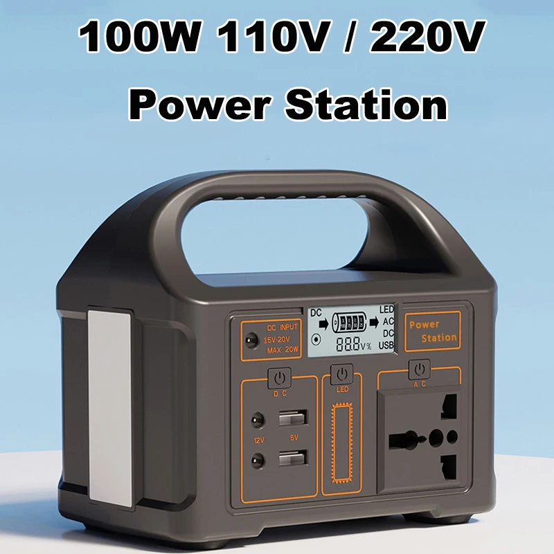 100W Portable Power Station AC 220V 110V Solar Generator Outdoor Camping Power Bank Station 24000mAh 100W 76.8Wh LiFePO4 Battery
100W Portable Power Station AC 220V 110V Solar Generator Outdoor Camping Power Bank Station 24000mAh 100W 76.8Wh LiFePO4 Battery