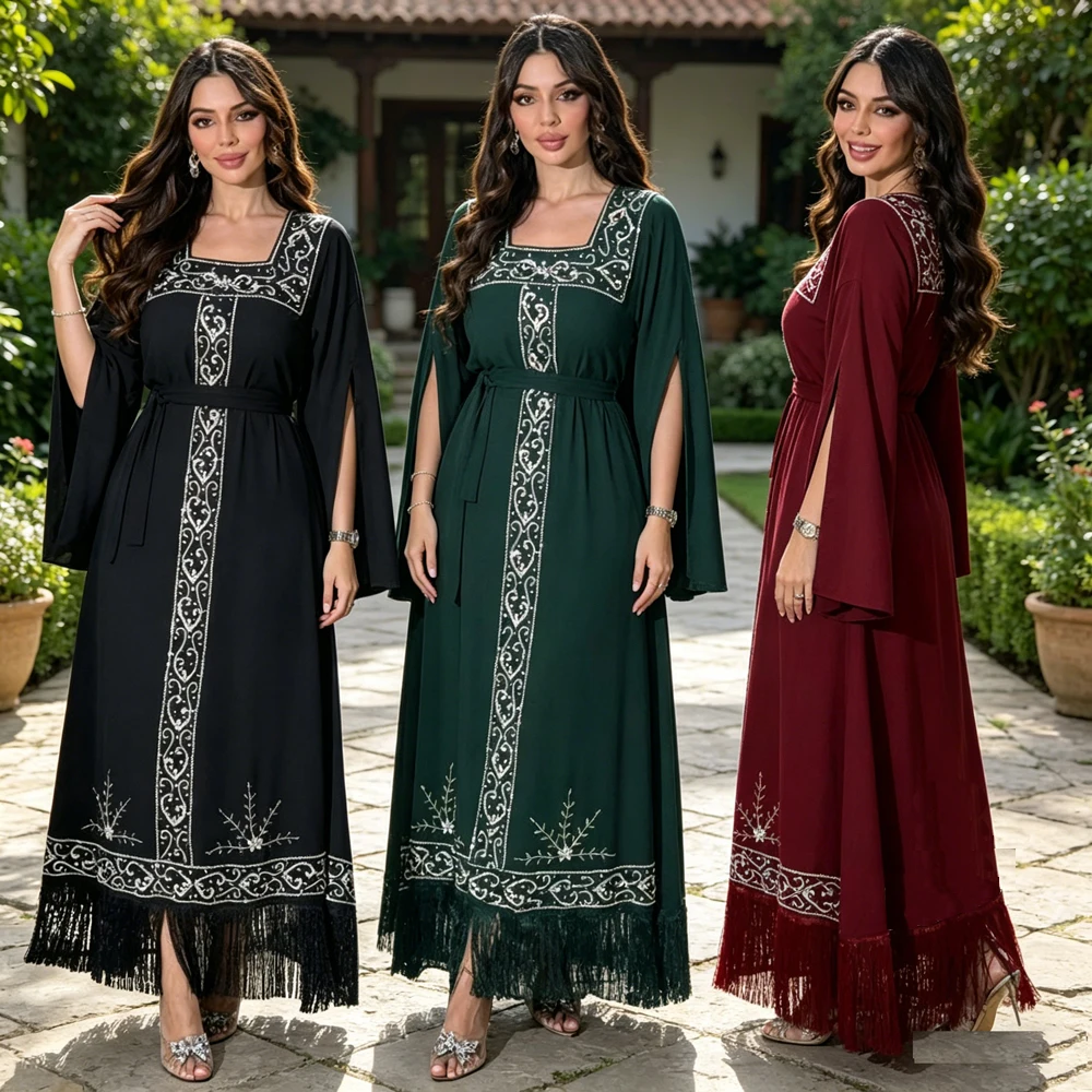 Morocco Eid Muslim Pink Party Dress for Women Embroidery Abayas Long Dresses Kaftan Dubai Ramadan Islamic Jalabiya Clothing Arab
Morocco Eid Muslim Pink Party Dress for Women Embroidery Abayas Long Dresses Kaftan Dubai Ramadan Islamic Jalabiya Clothing Arab