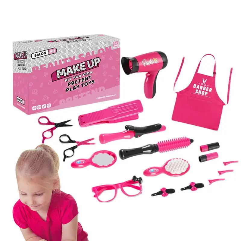 Набор для ролевых парикмахерских для девочек, 17 шт., игрушка для укладки волос, детский фен, парикмахерские ножницы и аксессуары для стилиста
Набор для ролевых парикмахерских для девочек, 17 шт., игрушка для укладки волос, детский фен, парикмахерские ножницы и аксессуары для стилиста