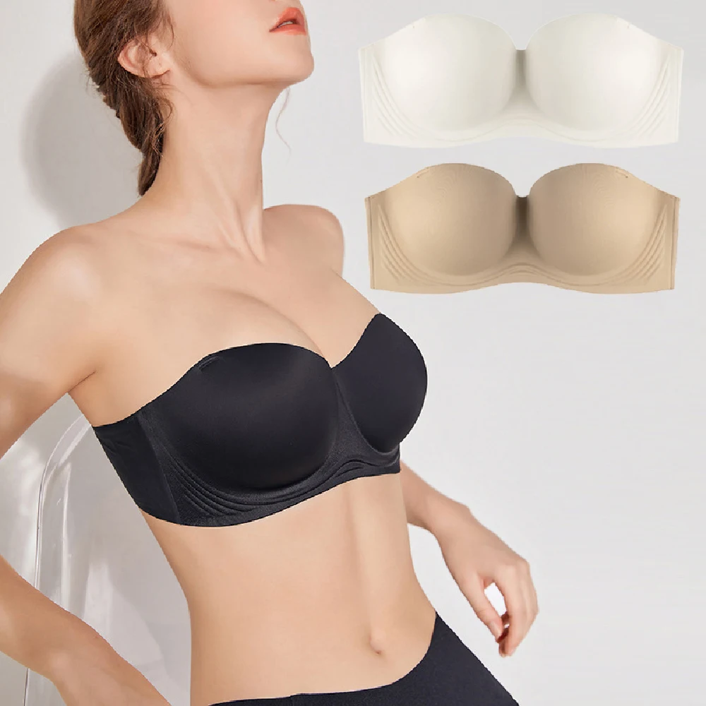 Women's Invisible Strapless Big Size Bras push up Bra Plus Size Bralette B C D E F Female Lingerie 2 ways wear removeble strap
Women's Invisible Strapless Big Size Bras push up Bra Plus Size Bralette B C D E F Female Lingerie 2 ways wear removeble strap