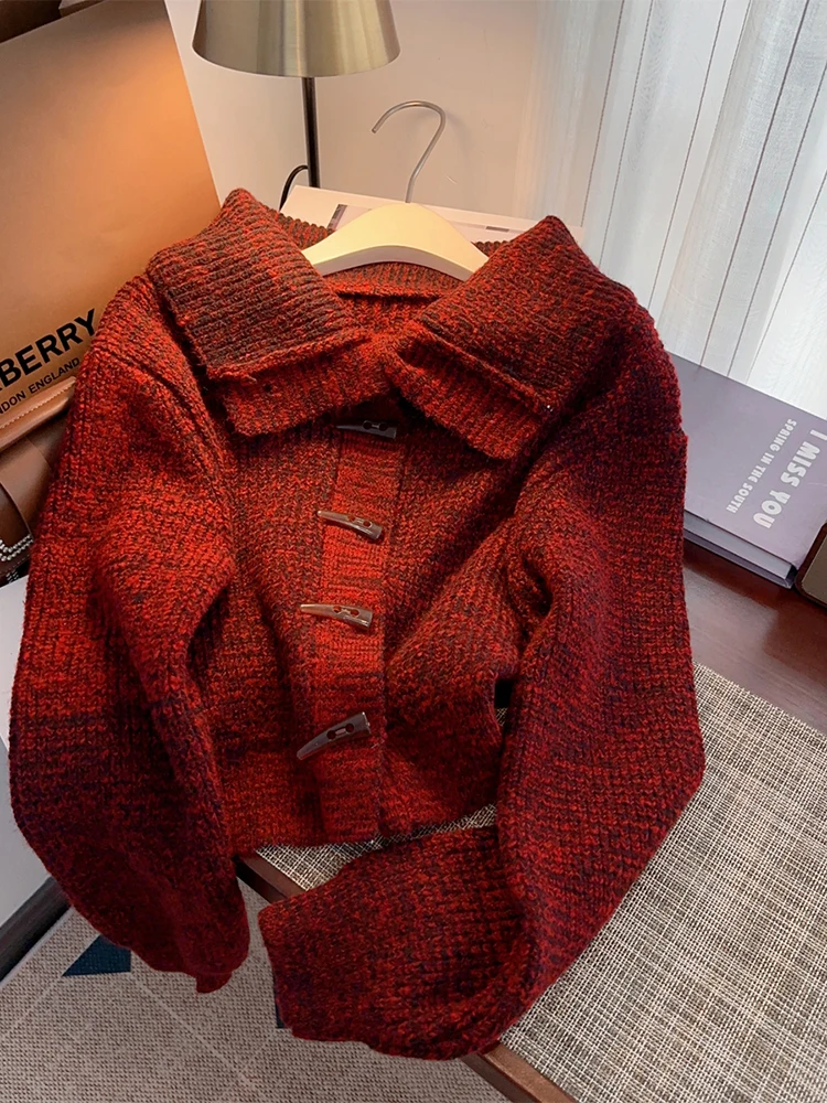 Women Wine Red Cardigan Christmas Sweater Harajuku Korean Y2k Long Sleeves Cashmere Sweaters Jumper Vintage 2000s Clothes Autumn
Women Wine Red Cardigan Christmas Sweater Harajuku Korean Y2k Long Sleeves Cashmere Sweaters Jumper Vintage 2000s Clothes Autumn