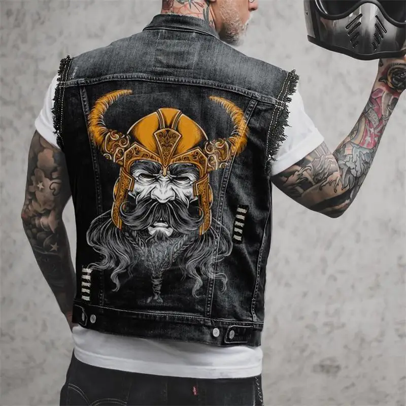 Men's Denim Vest 2024 Spring And Autumn New Heavy Craft Print Punk Style Casual Large Size Denim Vest
Men's Denim Vest 2024 Spring And Autumn New Heavy Craft Print Punk Style Casual Large Size Denim Vest