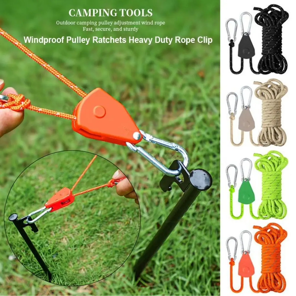New Multicolors Windproof Pulley Ratchets 3~4mm 3/4meters High Quality Heavy Duty Rope Clip Hanger Outdoor Tie Down Strap
New Multicolors Windproof Pulley Ratchets 3~4mm 3/4meters High Quality Heavy Duty Rope Clip Hanger Outdoor Tie Down Strap