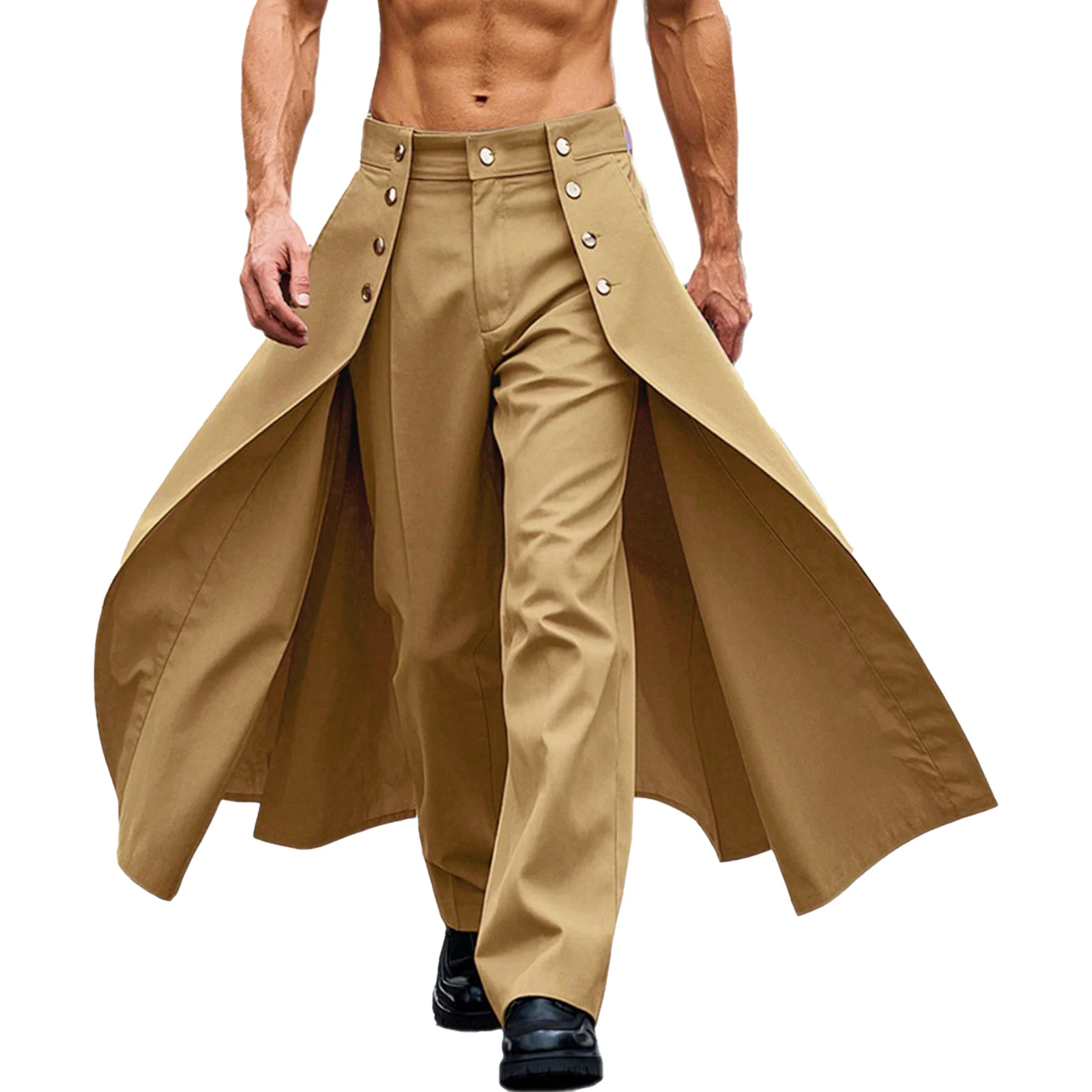 Men Steampunk Tailcoat Pants with Attached Long Tail Straight Long Pants Culottes Gothic Costume for Fashion Party Street Wear
Men Steampunk Tailcoat Pants with Attached Long Tail Straight Long Pants Culottes Gothic Costume for Fashion Party Street Wear