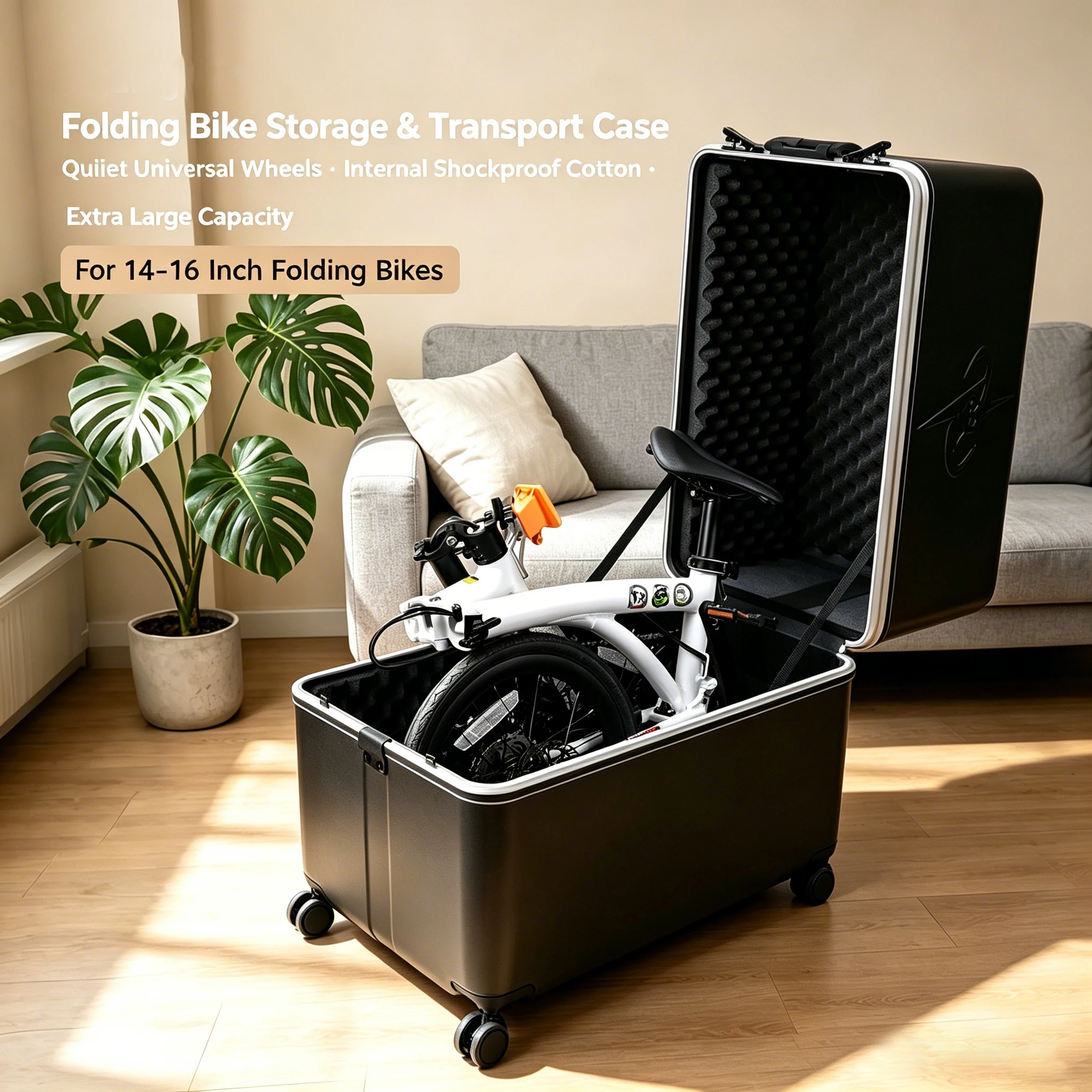 SUKOU Folding Bike Bag Hard Shell Aluminum Frame Storage Case for Brompton Dahon Dustproof Carry Bag Travel Transport Handbag
SUKOU Folding Bike Bag Hard Shell Aluminum Frame Storage Case for Brompton Dahon Dustproof Carry Bag Travel Transport Handbag