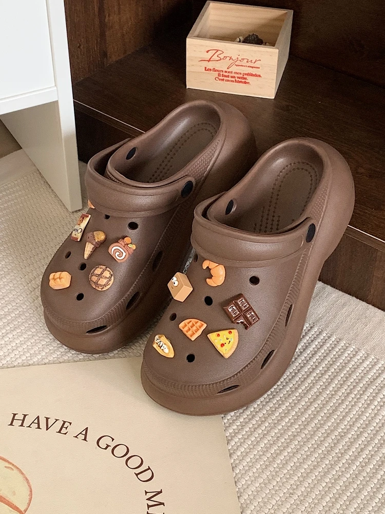Fun Pizza Patterned DIY Slip-On Sandals Women's Summer Flat Bottom Clog Shoes Creative Hole Hole Shoe Accessories
Fun Pizza Patterned DIY Slip-On Sandals Women's Summer Flat Bottom Clog Shoes Creative Hole Hole Shoe Accessories