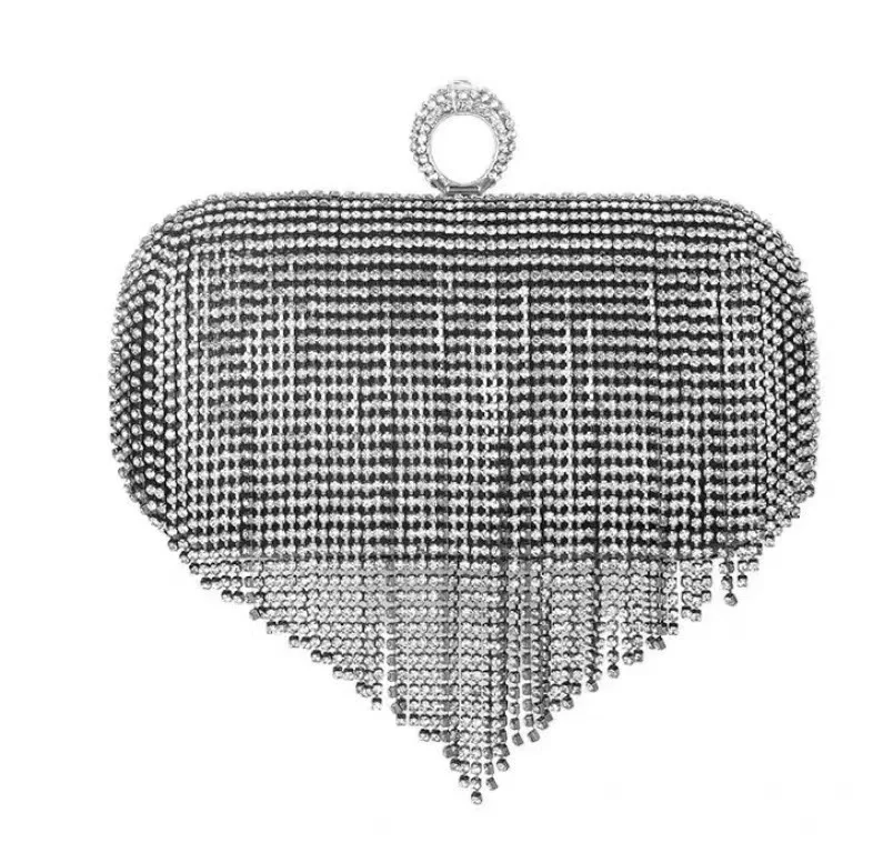 2025Tassel Rhinestone Bag Evening Dress Banquet Clutch Diamond Temperament Portable Dinner Bag Fashionable Sling Crossbody Bag
2025Tassel Rhinestone Bag Evening Dress Banquet Clutch Diamond Temperament Portable Dinner Bag Fashionable Sling Crossbody Bag