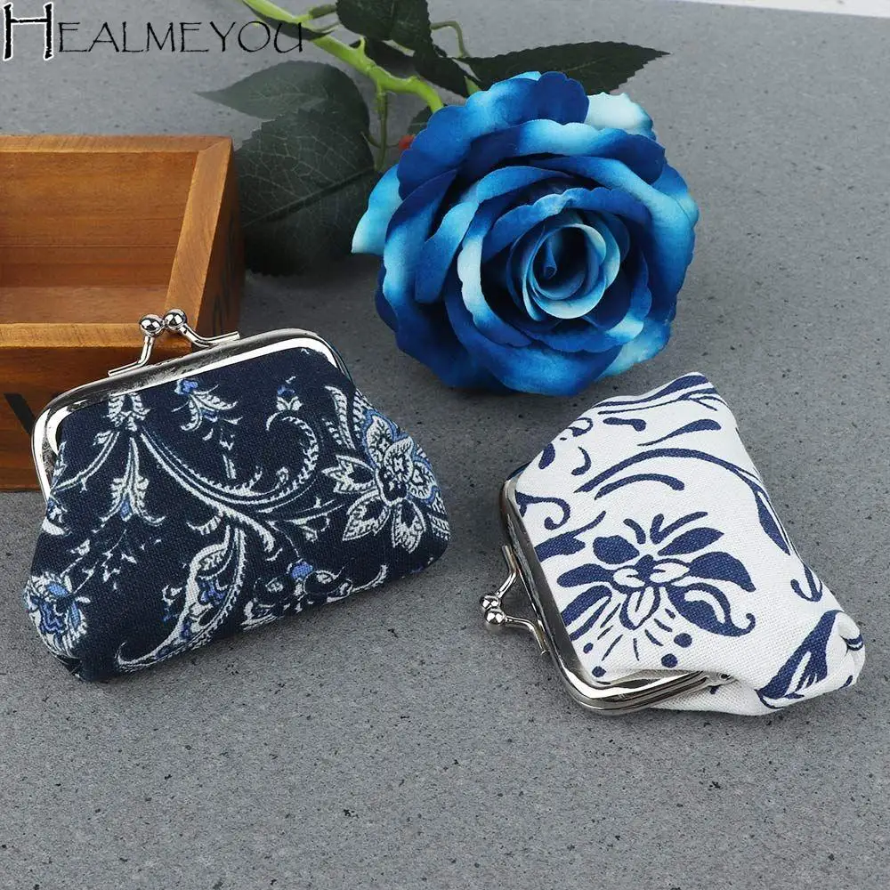 Ретро модный синий и белый фарфор для женщин и девочек, маленький кошелек с засовом, держатель для карт, кошельки для монет, клатч 
Ретро модный синий и белый фарфор для женщин и девочек, маленький кошелек с засовом, держатель для карт, кошельки для монет, клатч