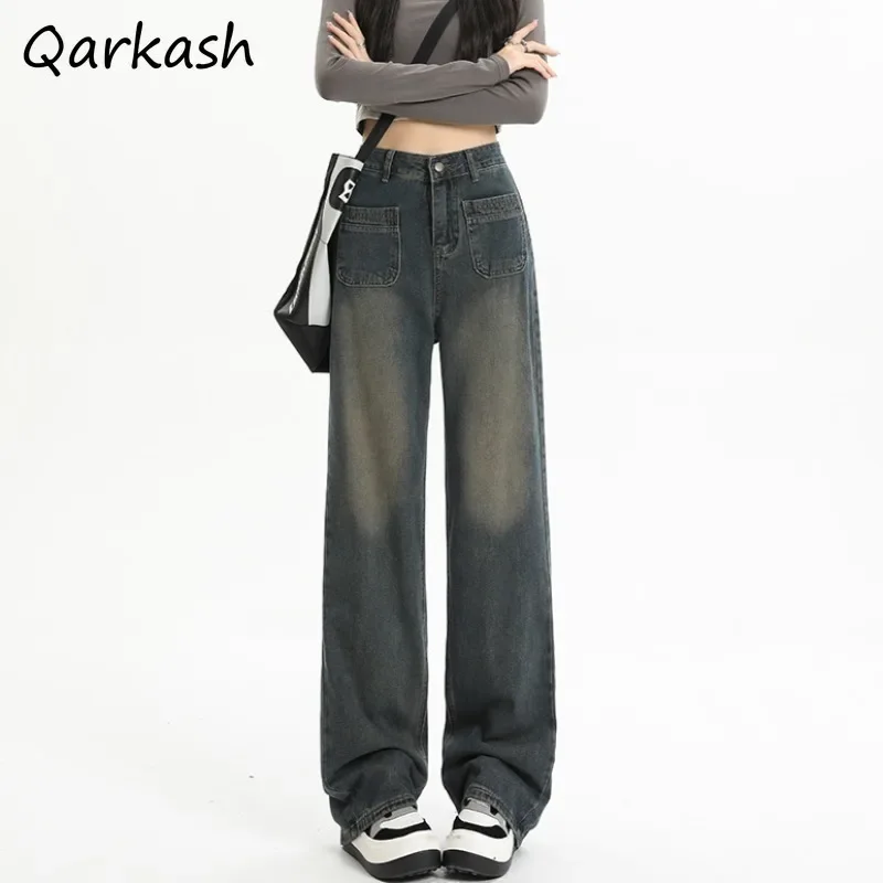 Women Jeans High Waist Do Old Straight Autumn Winter Simple All-match Fashion Warm Cozy Casual Daily Floor Length Korean Chic
Women Jeans High Waist Do Old Straight Autumn Winter Simple All-match Fashion Warm Cozy Casual Daily Floor Length Korean Chic