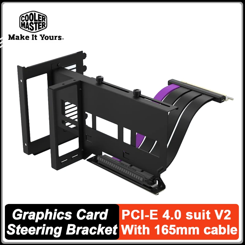 Cooler Master Graphics Card Steering Bracket PCI-E 4.0 X16 4090 GPU Vertical Holder Extension Cable GPU holder kit
Cooler Master Graphics Card Steering Bracket PCI-E 4.0 X16 4090 GPU Vertical Holder Extension Cable GPU holder kit