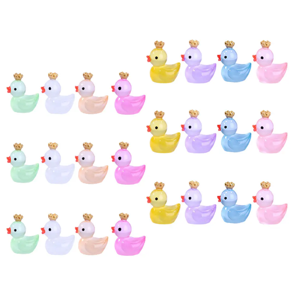 24 Pcs Glow Crown Ducks Mini Resin Figurines 8 Colors DIY Accessories Glow In The Dark Ducks Garden Decor Yard Ornament
24 Pcs Glow Crown Ducks Mini Resin Figurines 8 Colors DIY Accessories Glow In The Dark Ducks Garden Decor Yard Ornament