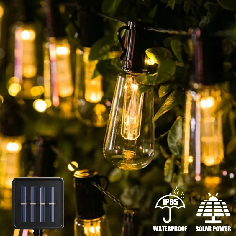 LED Solar String Lights IP65 Waterproof Outdoor Christmas Decoration Bulb Retro Holiday Garland Garden Furniture Fairy Lamp
LED Solar String Lights IP65 Waterproof Outdoor Christmas Decoration Bulb Retro Holiday Garland Garden Furniture Fairy Lamp