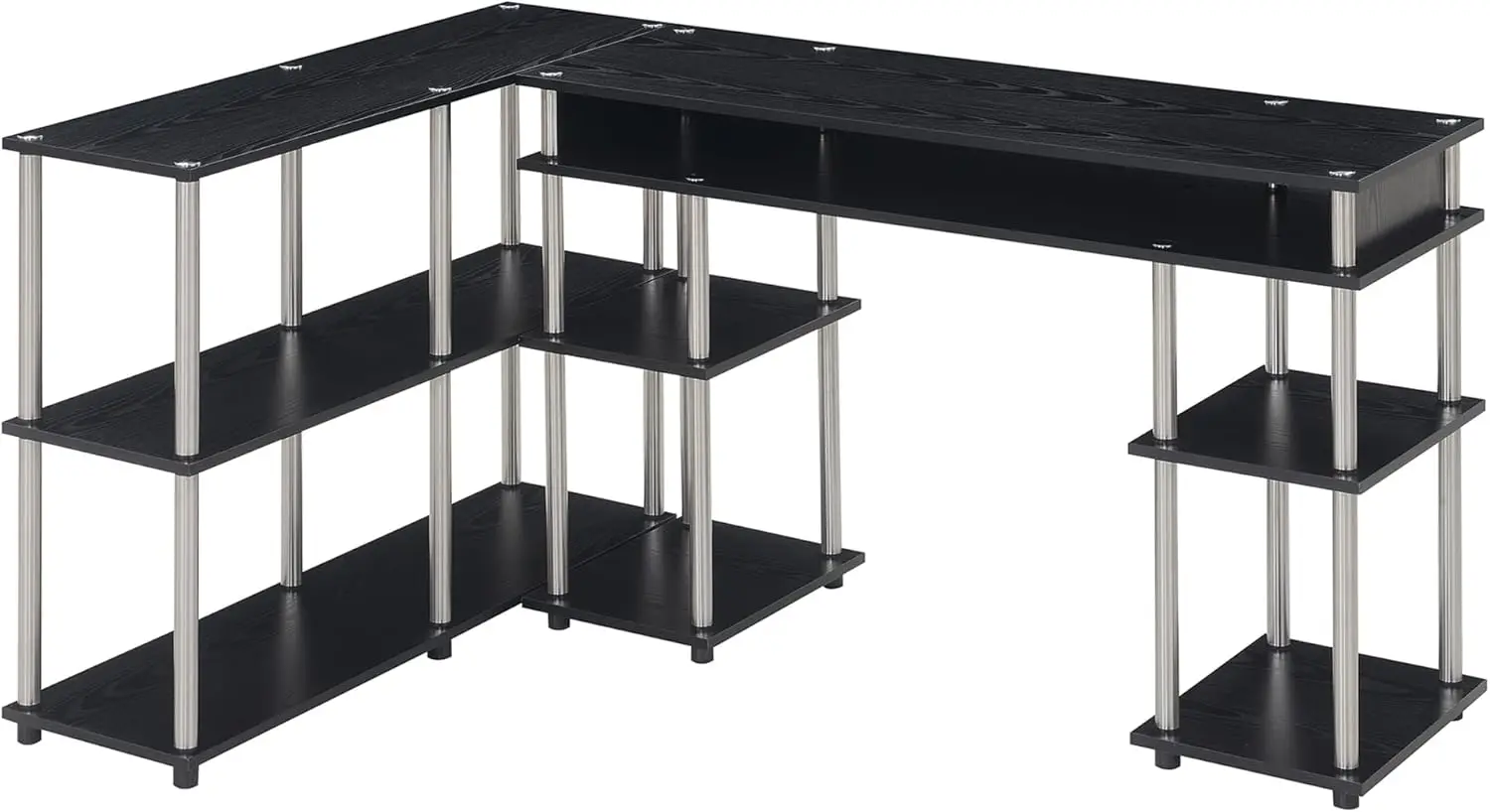 Designs2Go No Tools Desk And Console Table Office, Den Set - Contemporary Home Study, Modern Organization, Black
Designs2Go No Tools Desk And Console Table Office, Den Set - Contemporary Home Study, Modern Organization, Black