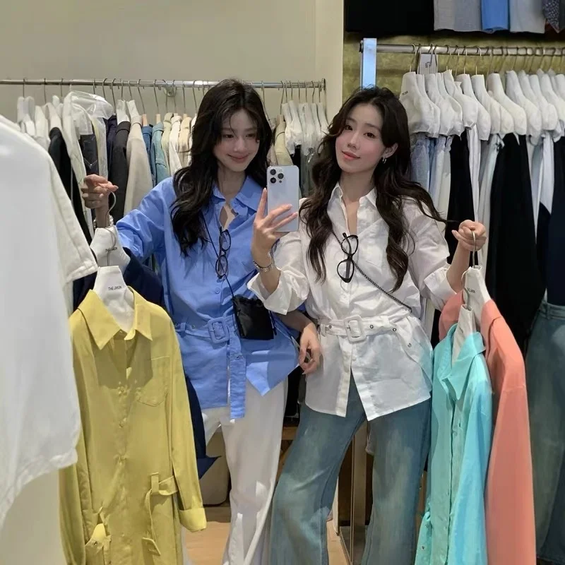 Slimming Effect Long Sleeve Women's Shirt Korean Design Waist-Cinching Commute Style Polyester Fabric Breathable Comfortable
Slimming Effect Long Sleeve Women's Shirt Korean Design Waist-Cinching Commute Style Polyester Fabric Breathable Comfortable
