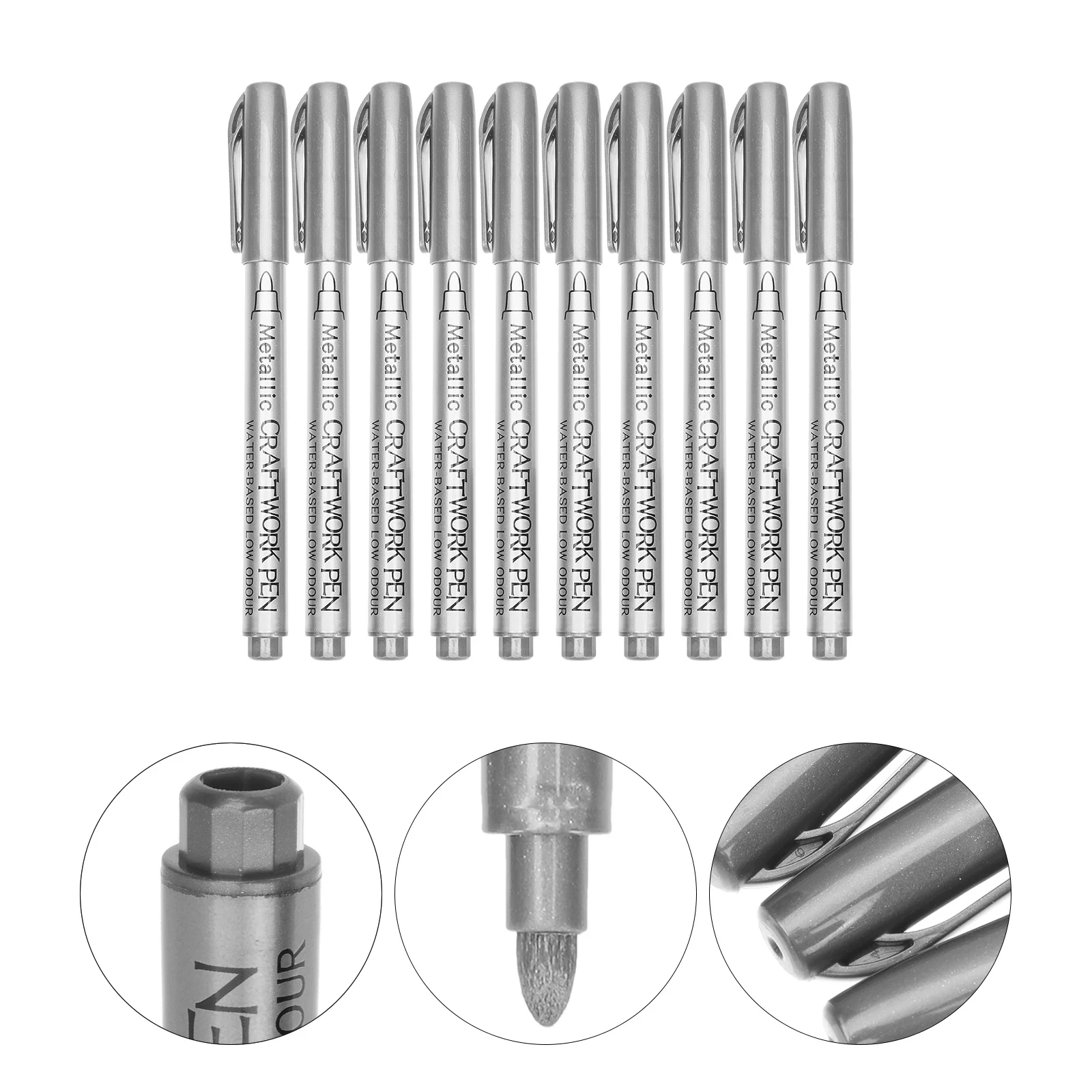 10Pcs Permanent Paint Pens Metallic Oil Based Markers for Metal Wood Plastic Fabric Ceramic Quick Dry No Seal Required Art Craft
10Pcs Permanent Paint Pens Metallic Oil Based Markers for Metal Wood Plastic Fabric Ceramic Quick Dry No Seal Required Art Craft